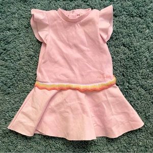 Lili Gaufrette Pink Flared Jersey Dress | Size 6 Months